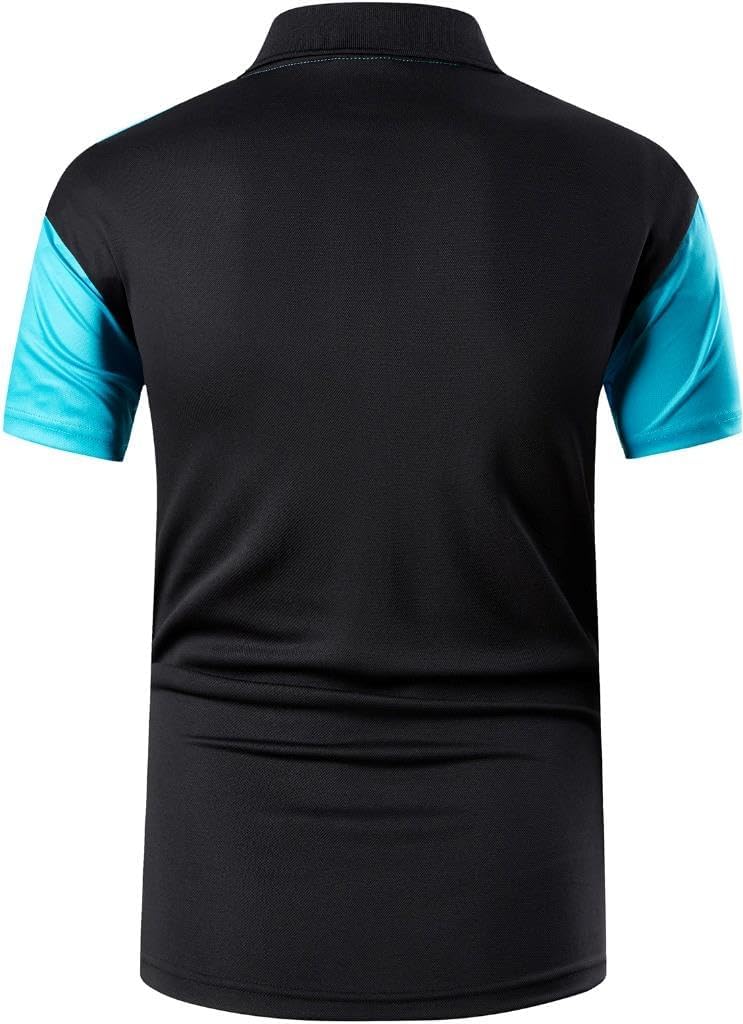 jeansian Men's Sport Outdoor Quick Dry Fit Short Sleeves Polo Tee Shirt Tshirt T-Shirt Tops Golf Tennis Bowling LSL195