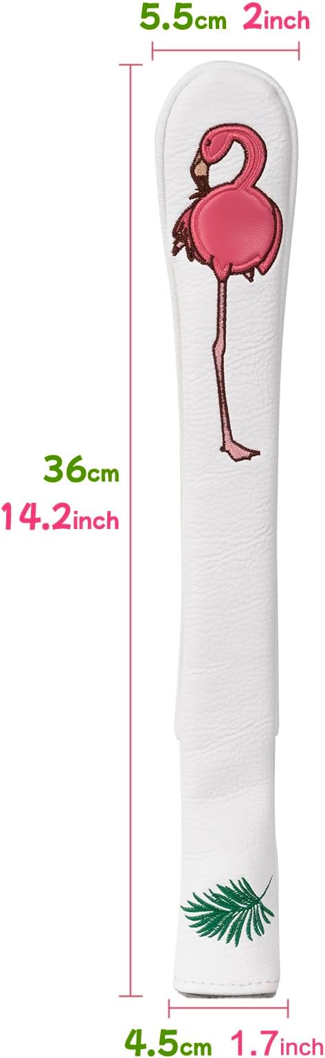 Craftsman Golf Flamingo White Golf Driver Fairway Wood Hybrid Putter Headcover - Image 3