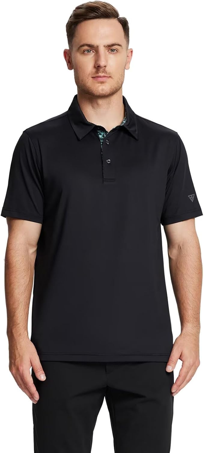 Mens Polo Shirts Short and Long Sleeve Casual Solid Stylish Dry Fit Performance - Image 2