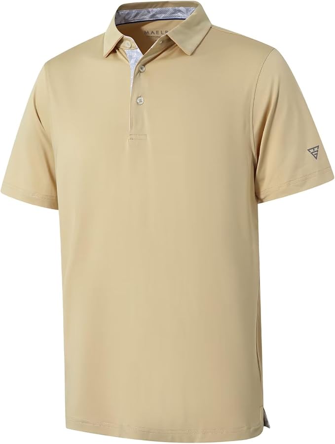 Mens Polo Shirts Short and Long Sleeve Casual Solid Stylish Dry Fit Performance by MAELREG