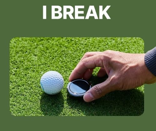 iBREAK-Digital Golf Green Reader, Informing Putting Direction and Uphill/Downhill Percent in Real time, Titanium Silver Frame and 1.3inch Color TFT LCD Display, Diameter 1.7inch X Height 0.4inch, 34g