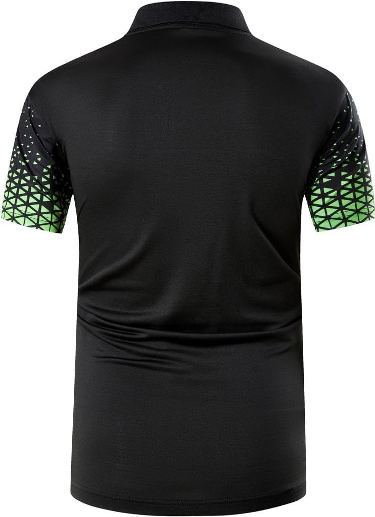 jeansian Men's Sport Outdoor Quick Dry Fit Short Sleeves Polo Tee Shirt Tshirt T-Shirt Tops Golf Tennis Bowling LSL195
