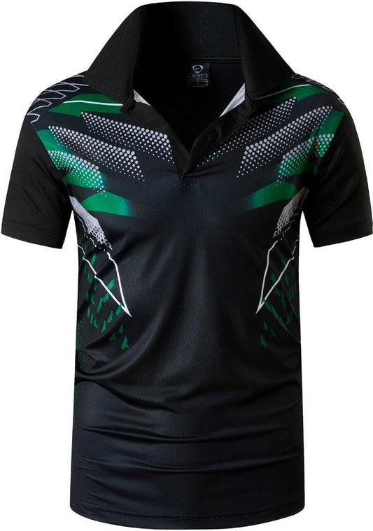 jeansian Men's Sport Outdoor Quick Dry Fit Short Sleeves Polo Tee Shirt Tshirt T-Shirt Tops Golf Tennis Bowling LSL195