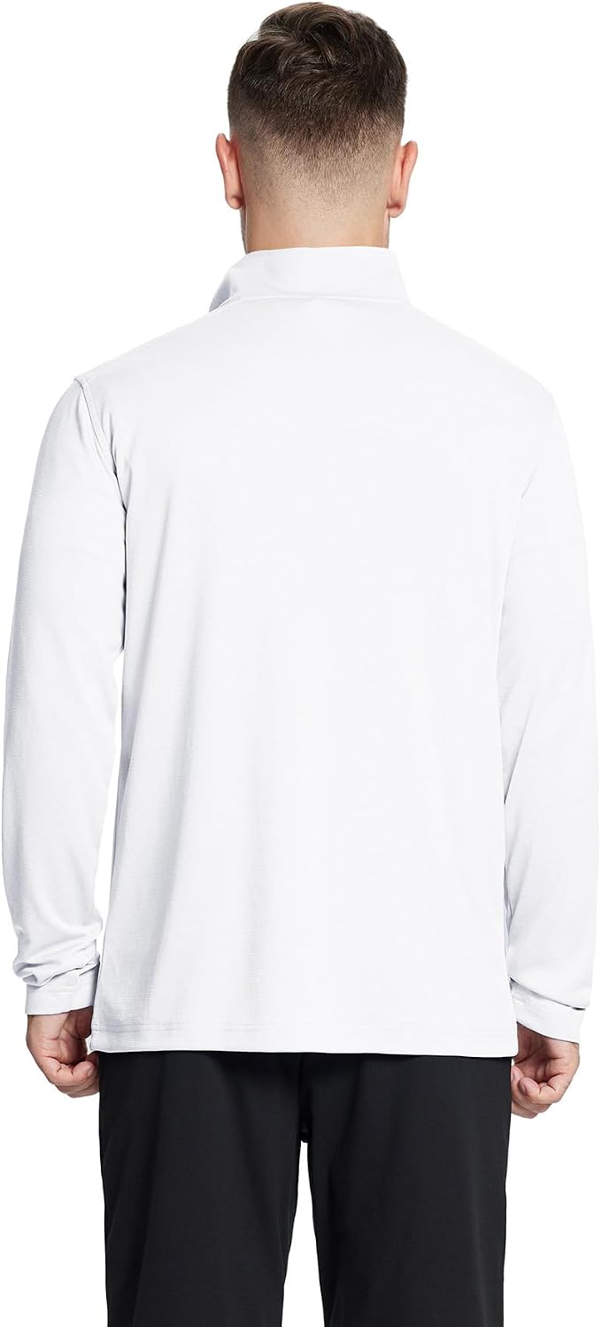 M MAELREG Quarter Zip Golf Pullover Men Dry Fit Long Sleeve Performance Wicking - Image 4