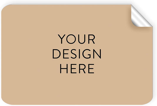 100 Custom Vinyl Stickers - Upload Your own Image, Text, Design, Logo - Personalized Logo Labels for Handmade, Packaging, Bottle, Jars, Candle, Brand Stickers (Brown, 5x3)