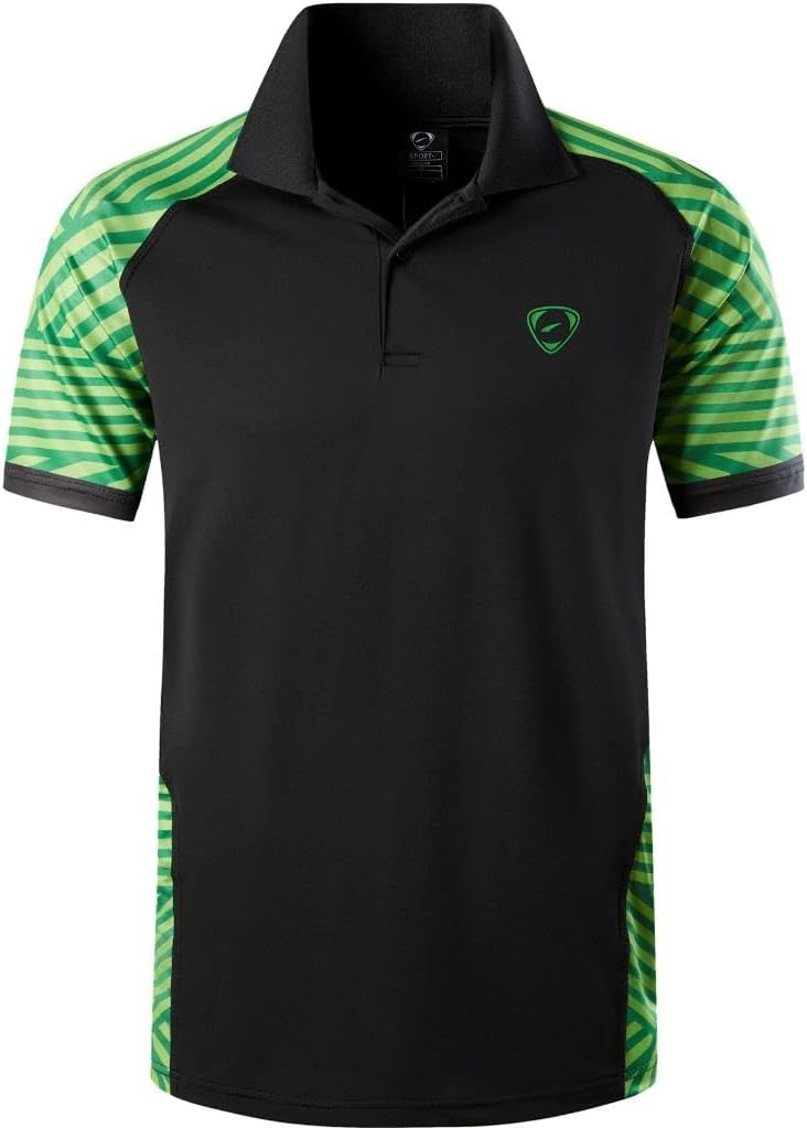 jeansian Men's Sport Outdoor Quick Dry Fit Short Sleeves Polo Tee Shirt Tshirt T-Shirt Tops Golf Tennis Bowling LSL195