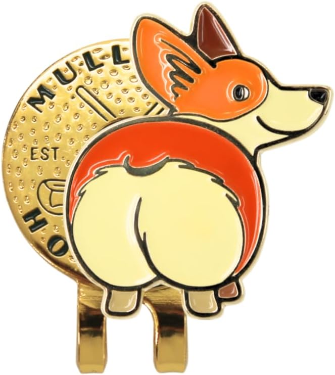 Funny Golf Ball Marker + Premium Magnetic Hat Clip | Unique Gift by MULLIGANHOOLIGAN