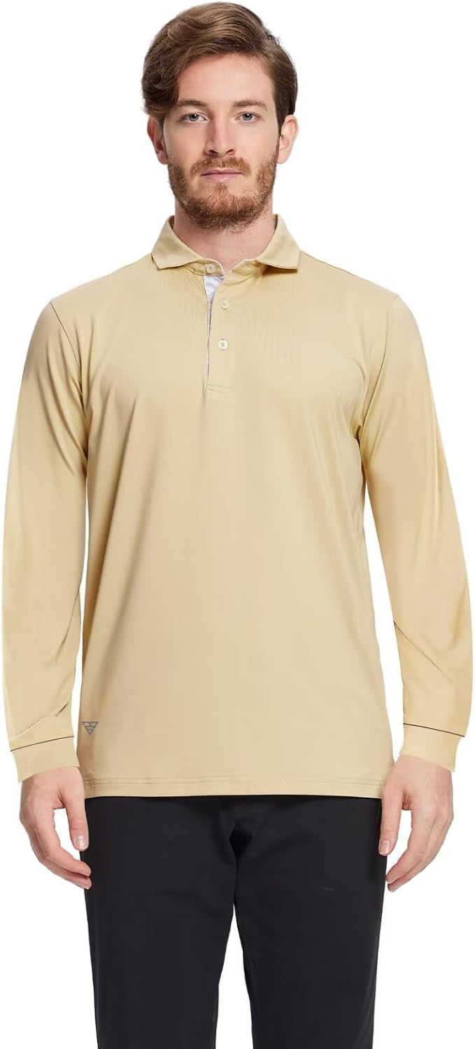 Mens Polo Shirts Short and Long Sleeve Casual Solid Stylish Dry Fit Performance - Image 3