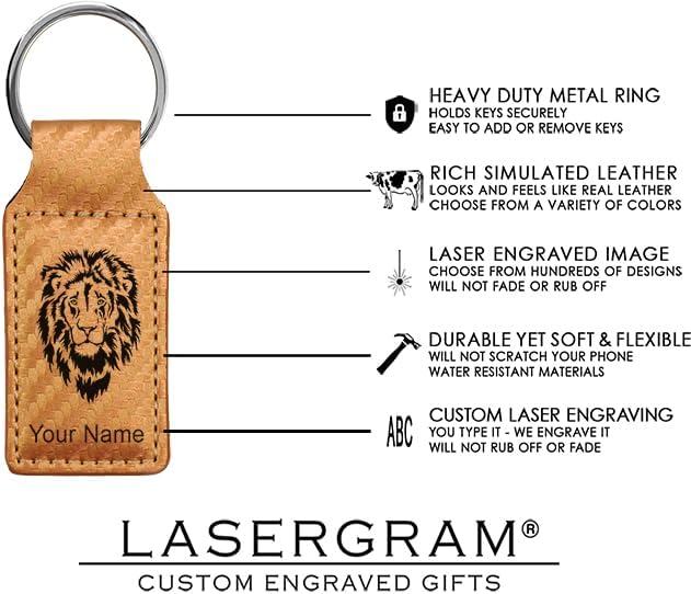LaserGram Rectangle Keychain, Coat of Arms Germany, Personalized Engraving - Image 4