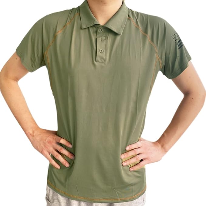 HARGLESMAN Men's 1776 Independence Day American Flag Short Sleeve Polo Golft - Image 4