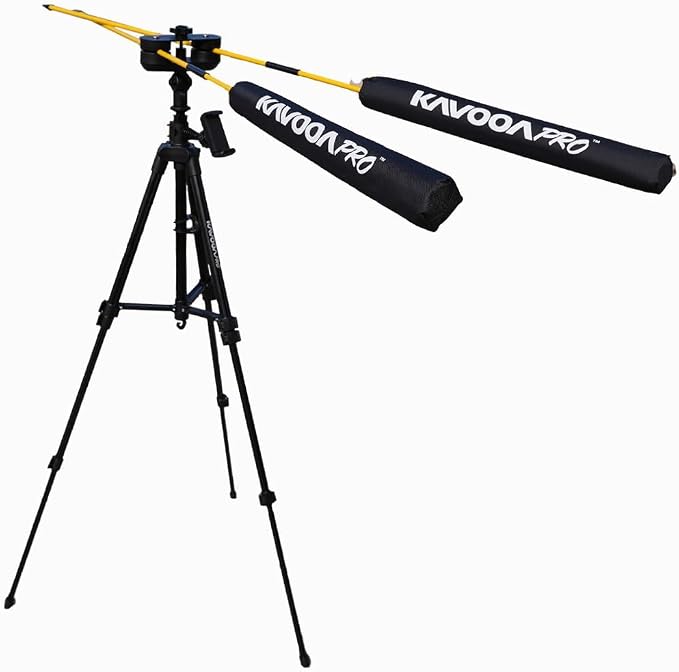 Golf Swing Trainer with Adjustable Tripod – Swing Speed Trainer, 360° Alignment by KavooaPro