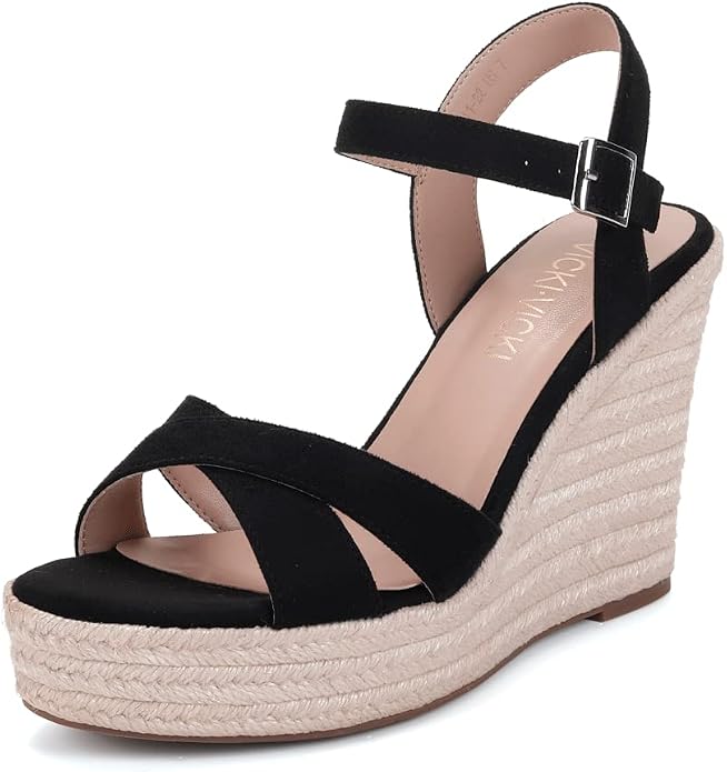 VICKI·VICKI Wedges for Women Platform Sandals Wedge Heels for Sandals - Image 2