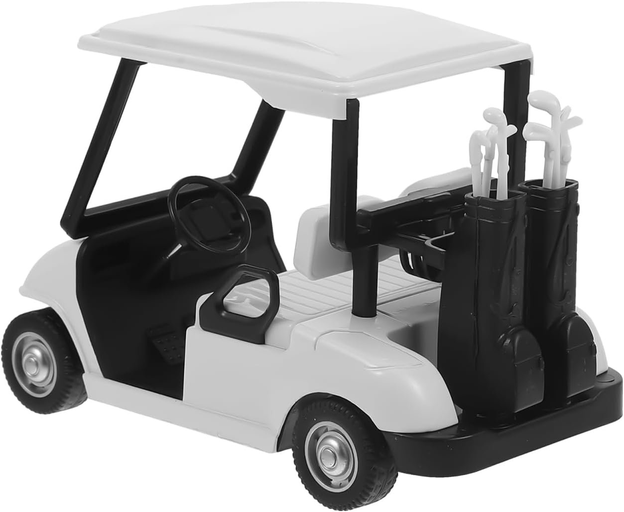 Homoyoyo Die- cast Metal Golf Cart, Metal Mini Golf Cart Toy 1: 20 Scale Golfcart Pullback Vehicle Miniature Figurine Ornament for Home Office Decor (red)