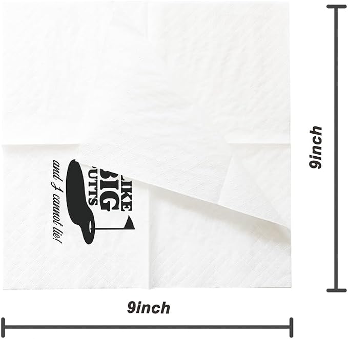 SharkBliss Funny Sarcastic Golf Quotes Cocktail Napkins, 100 Pack I Like Big - Image 3