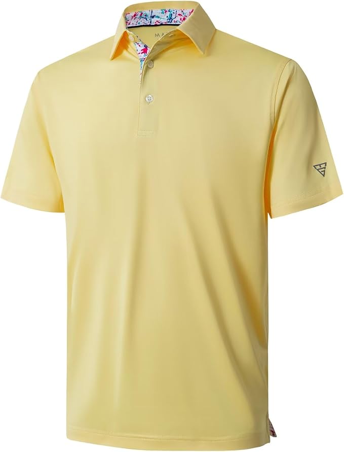 Mens Polo Shirts Short and Long Sleeve Casual Solid Stylish Dry Fit Performance by MAELREG