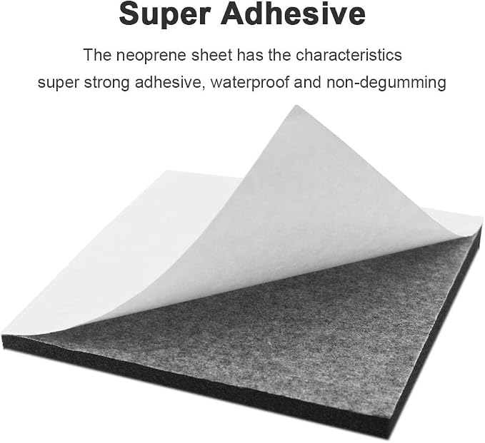 Foam Sheets with Adhesive Backing Foam Padding Neoprene Rubber Mat Closed Cell - Image 4