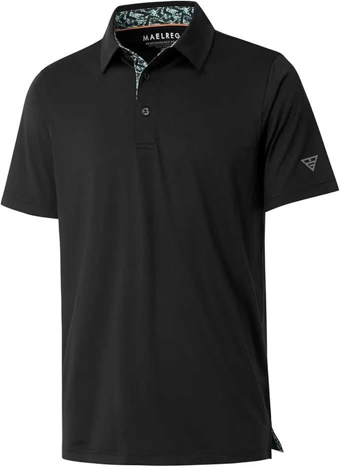Mens Polo Shirts Short and Long Sleeve Casual Solid Stylish Dry Fit Performance by MAELREG