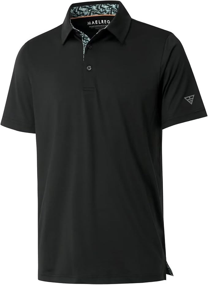 Mens Polo Shirts Short and Long Sleeve Casual Solid Stylish Dry Fit Performance by MAELREG