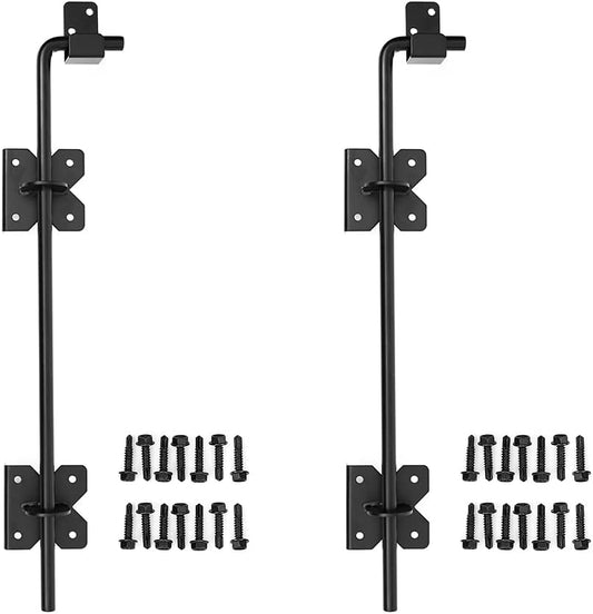 Heavy Duty 36 inch Cane Bolt Drop Rod Gate Drop Pin Steel Material -2 Pack mainly for Double Open Door