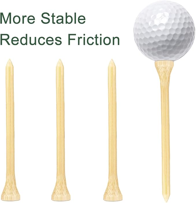 110 Pcs Bamboo Golf Tees 3 1/4 Inch, Friendly Biodegradable, Long and Tall Golf - Image 3