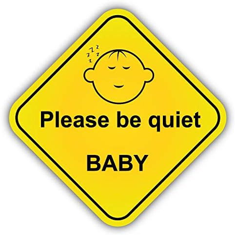 Please Be Quiet Baby Face Warning Sign Golf Hat Clip - Image 4