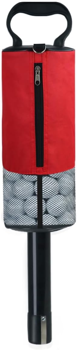 HOW TRUE Golf Ball Retriever, Portable Shag Bag Golf Ball Pick Up with Removable Plastic Tube, Pocket Shagger Storage