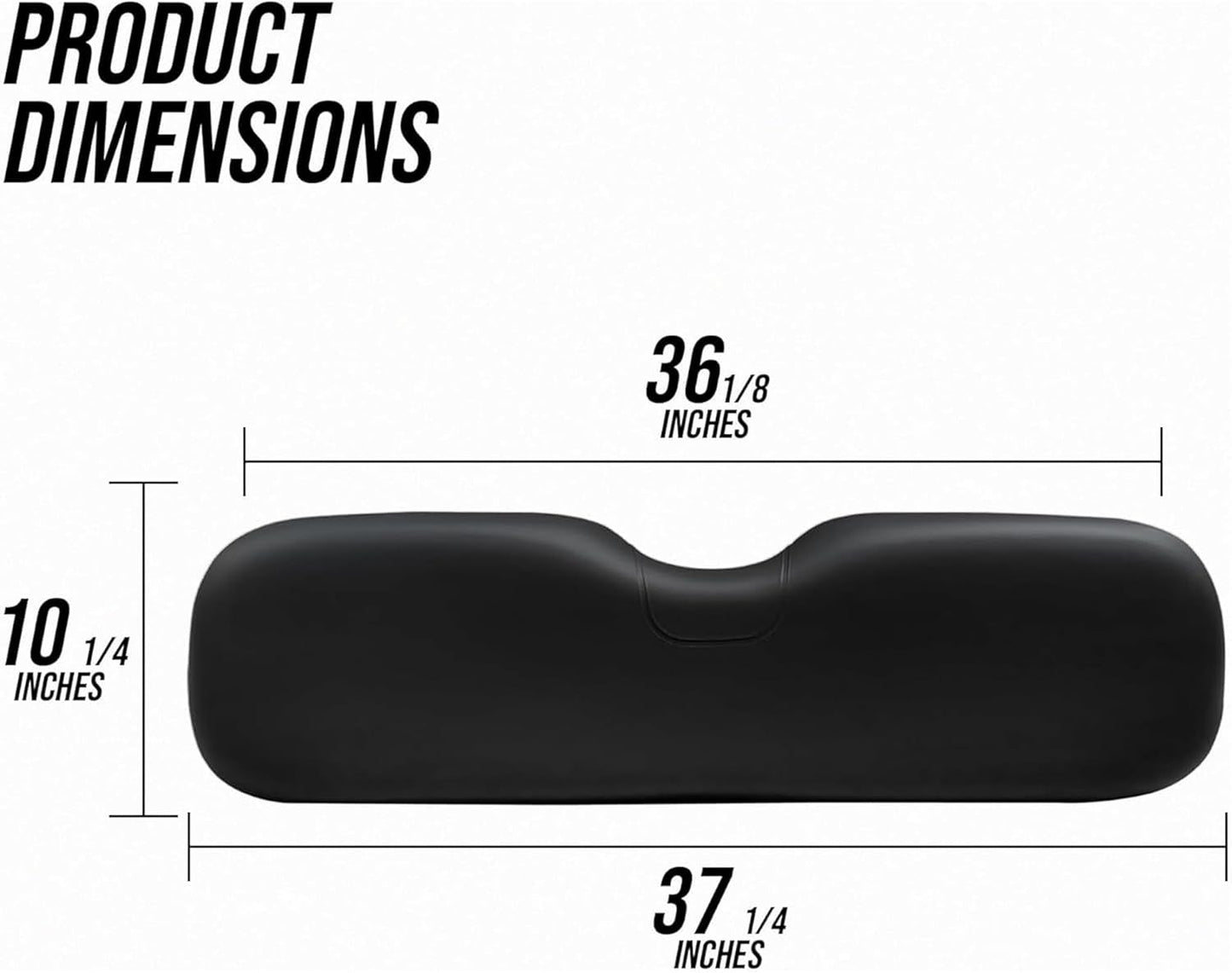 Huskey Parts Company Golf Cart Seat Cushion for Front Seat Lean Back, Black Color for EZGO RXV 2008+, Golf Cart Front Seat Replacement with Mounting Hardware