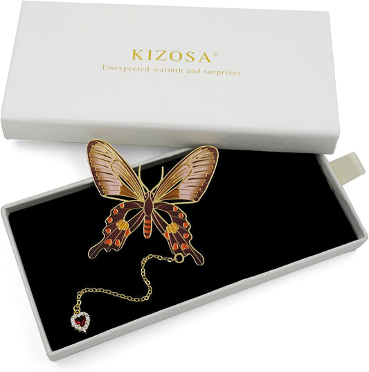 Butterfly Bookmarks for Women,Metal Bookmark,Unique Gifts Book Markers for Women Book Lovers,Teacher Appreciation Gifts,Valentine Mother's Day Christmas New Year Birthday Gift (04-Love)