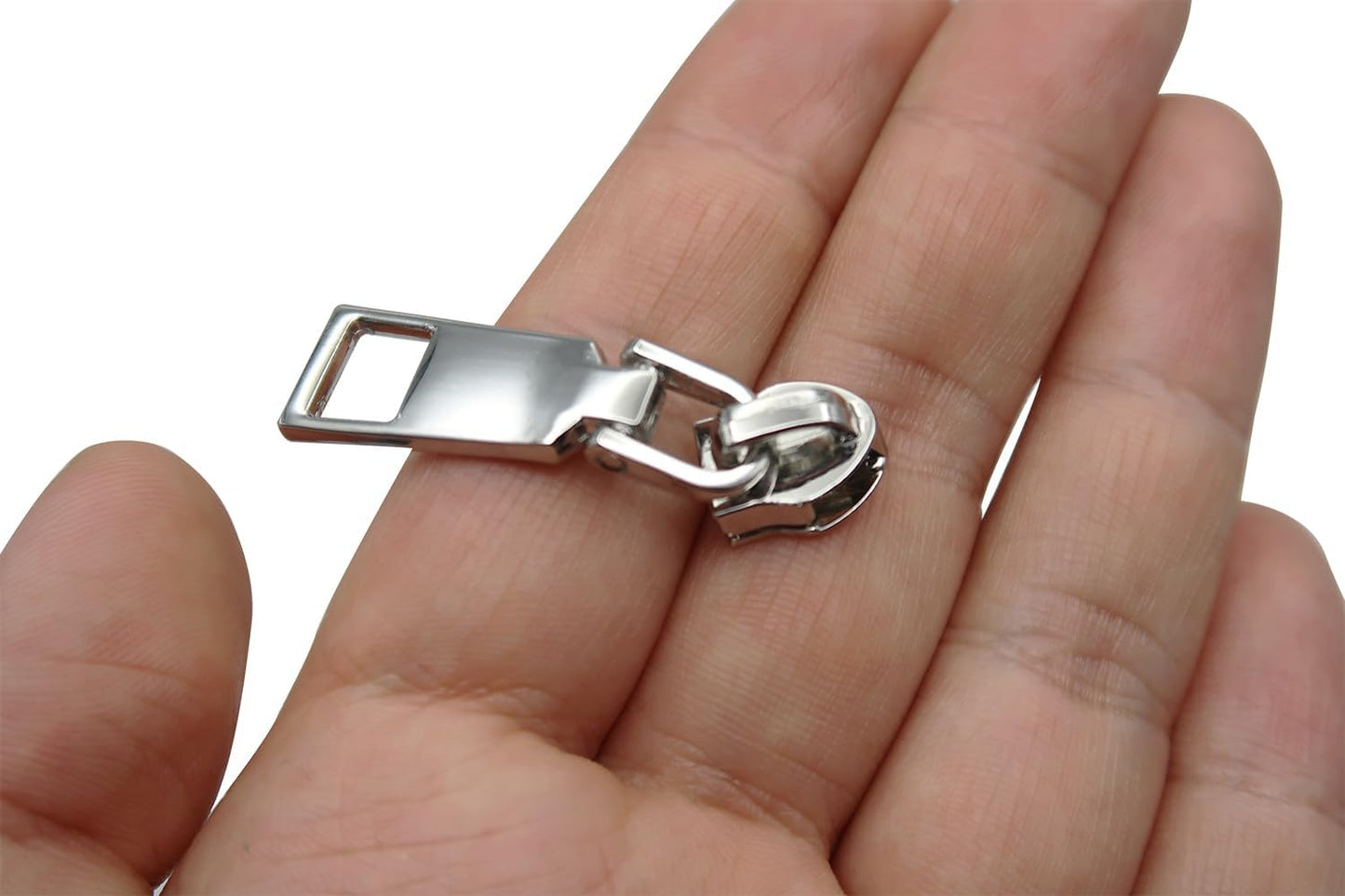 HOLSHUN #5 Zipper Sliders Zipper Pull 30pcs Bulk Heavy Duty Metal Silver Pulls for #5 Nylon Coil Zippers Replacement Luxury Bag Hardware Luggage & DIY Craft Supplies