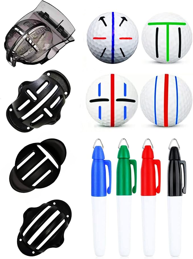 8 Pack Precision Golf Ball Marker, Upgrade Golf Accessories, 4 Golf Ball by Eeokoka