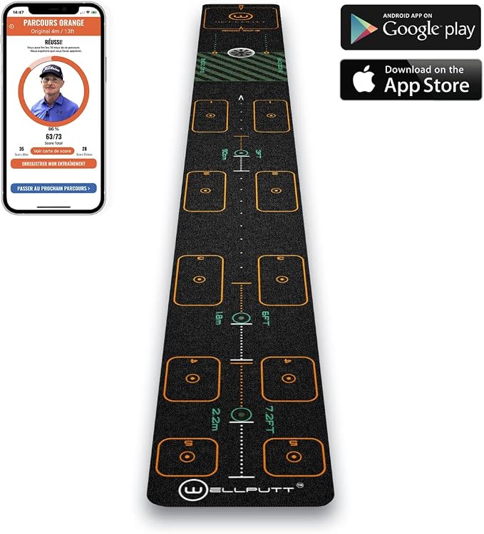 WELLPUTT - Golf Putting Training Mat - 10ft First - Image 3