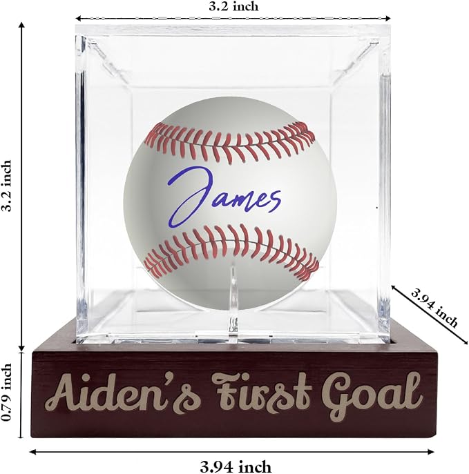 Personalized Engraved Baseball Display Case - Image 3
