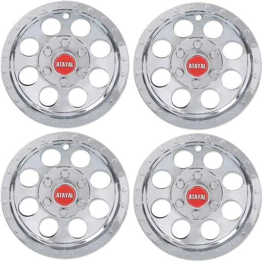 GRAND ORANGE 4PCS 10" Chrome Golf Cart Wheel Cover Hub Caps Compatible with EZGO Club Car and Yamaha Golf Cart Wheel Cover Hub Caps Hubcaps