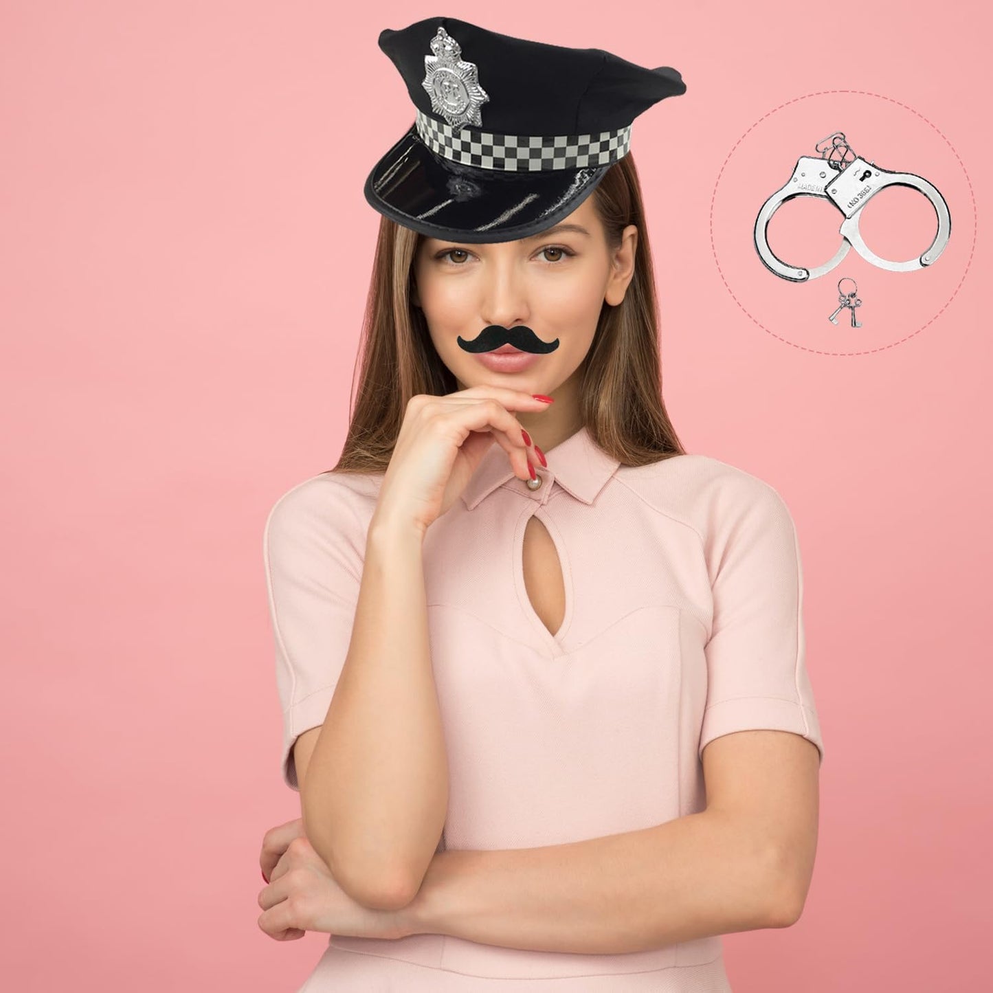 21 Pcs Funny Party Photo Booth Props Set for Adults Assorted Dress Up Costume Hats Props Fun Sunglasses Fun Photo Booth Kits for Wedding Props, Birthday, Cosplay, Bachelorette Party Supplies