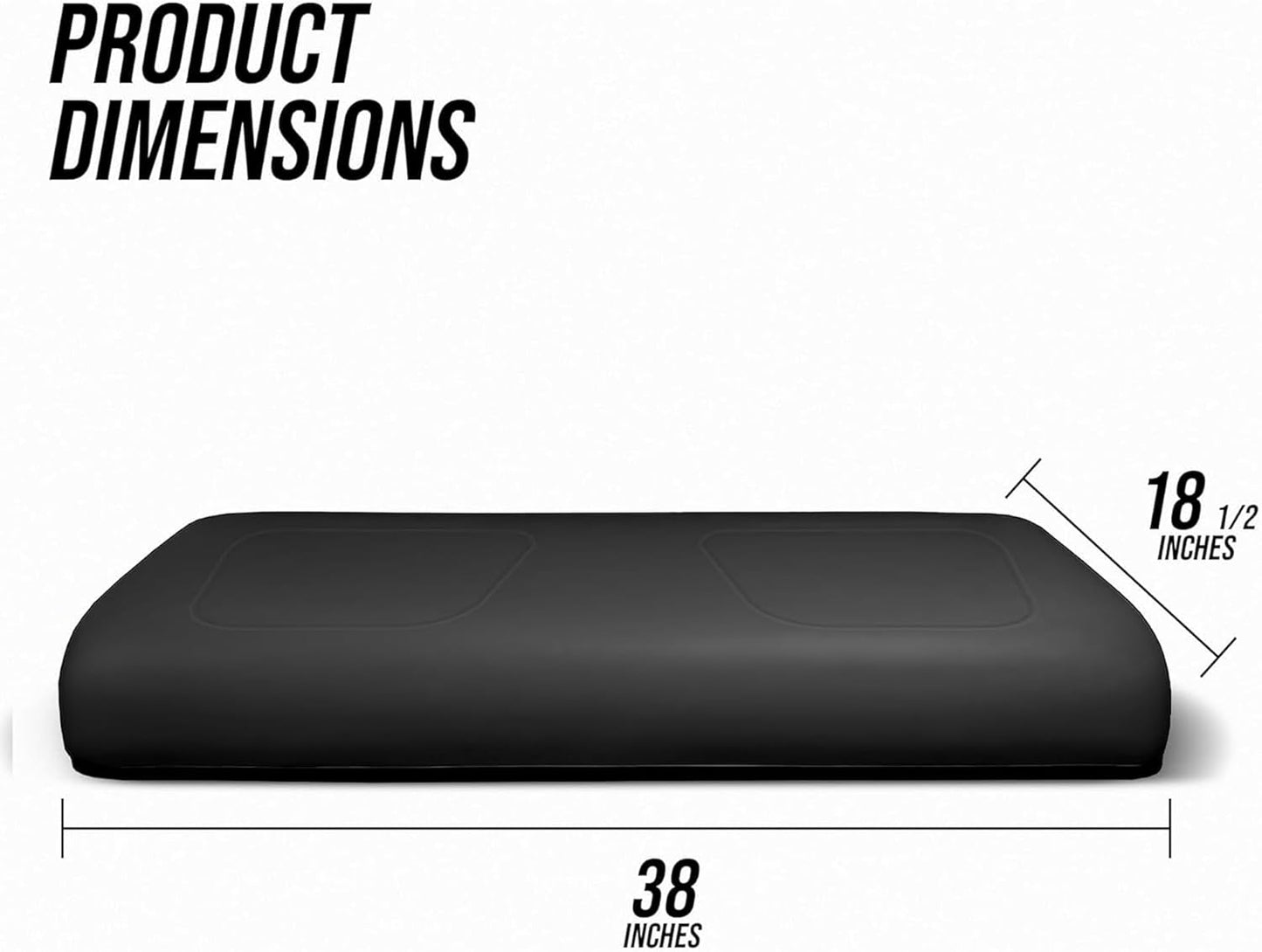 Huskey Parts Company Golf Cart Seat Cushion, Black Color Front Bottom Seat for Club Car DS 2000 to 5 & Up, Golf Cart Front Seat Replacement with Mounting Hardware & Hinges