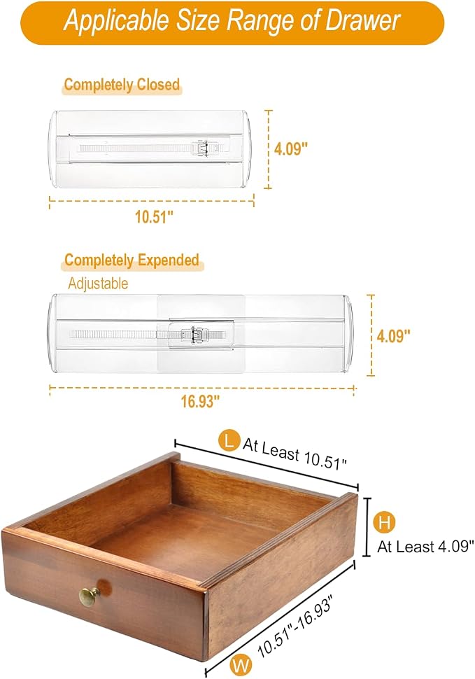 8 Pack 4" High Drawer Dividers for Clothes, Kitchen Utensils Storage - Image 3