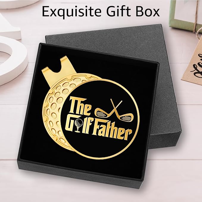 Hafhue The Golf Father Black Gold Golf Ball Marker - Image 3