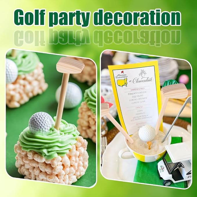 3 Pcs Mini Golf Club for Decorations, 8 Inch Unfinished Wooden Golf Putter for - Image 4