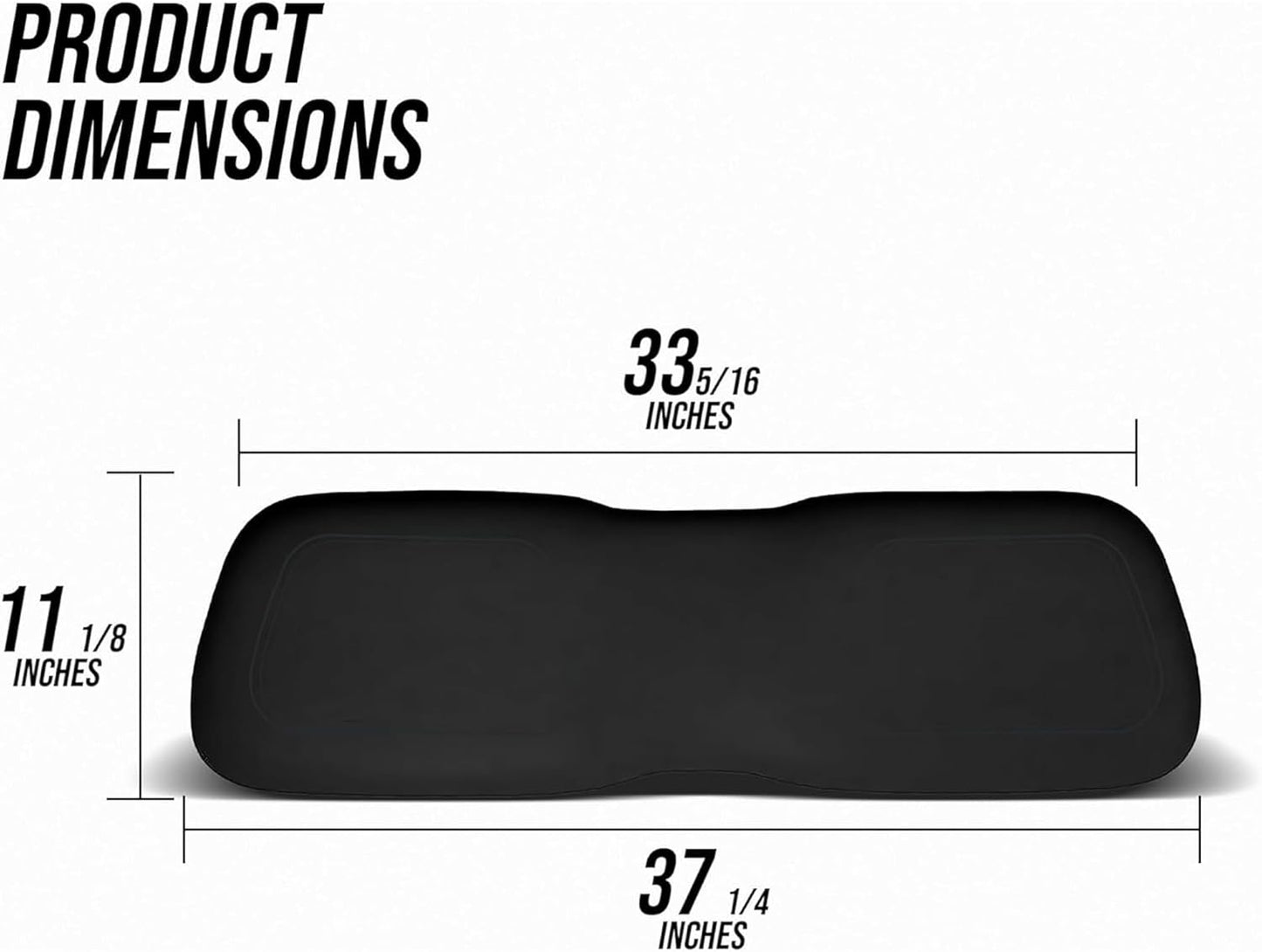 Huskey Parts Company Golf Cart Seat Cushion for Front Seat Lean Back, Black Color for DS 2005 and up, Golf Cart Front Seat Replacement with Mounting Hardware