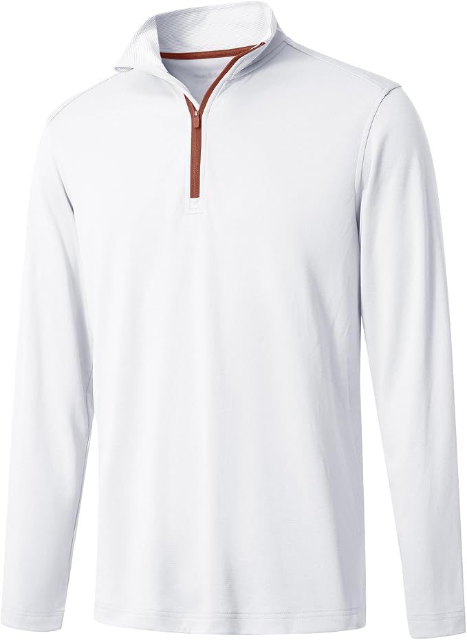 M MAELREG Quarter Zip Golf Pullover Men Dry Fit Long Sleeve Performance Wicking by MAELREG