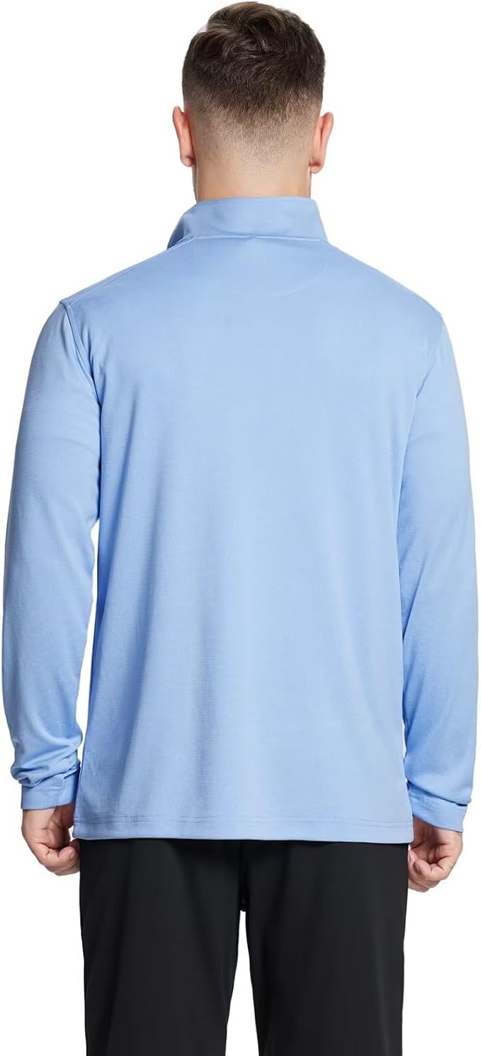 M MAELREG Quarter Zip Golf Pullover Men Dry Fit Long Sleeve Performance Wicking - Image 3