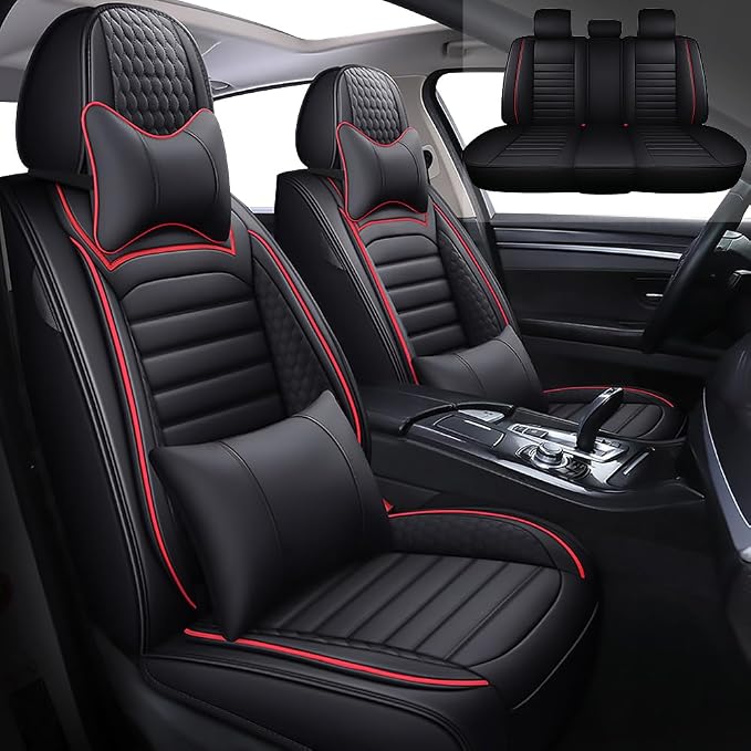 Leather Car Seat Covers for Volkswagen Golf 2001-2021, Car Seat Covers Full Set by BLAWIWAL
