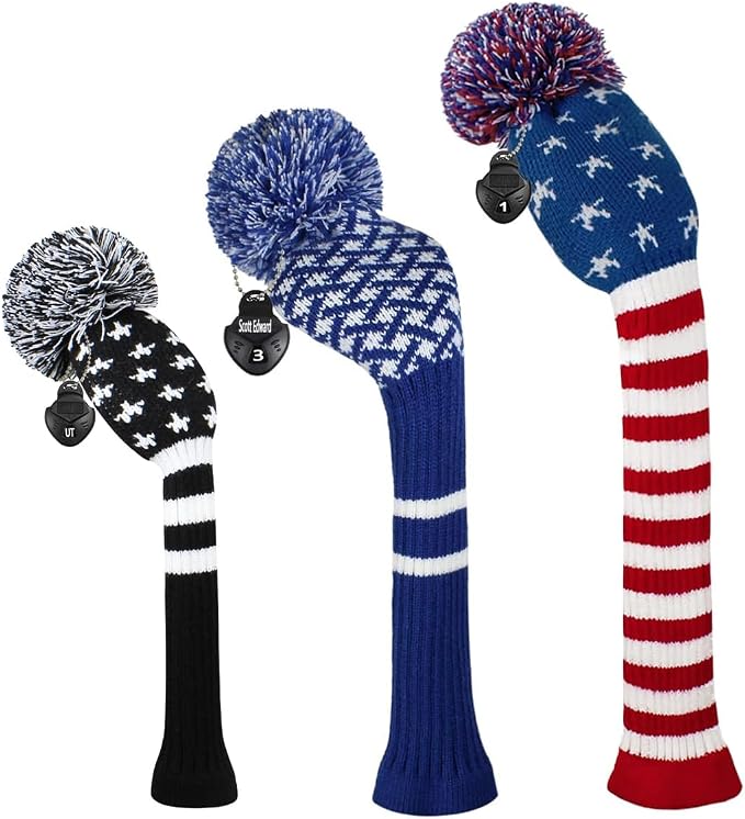 Scott Edward Knit Golf Head Covers by ScottEdward