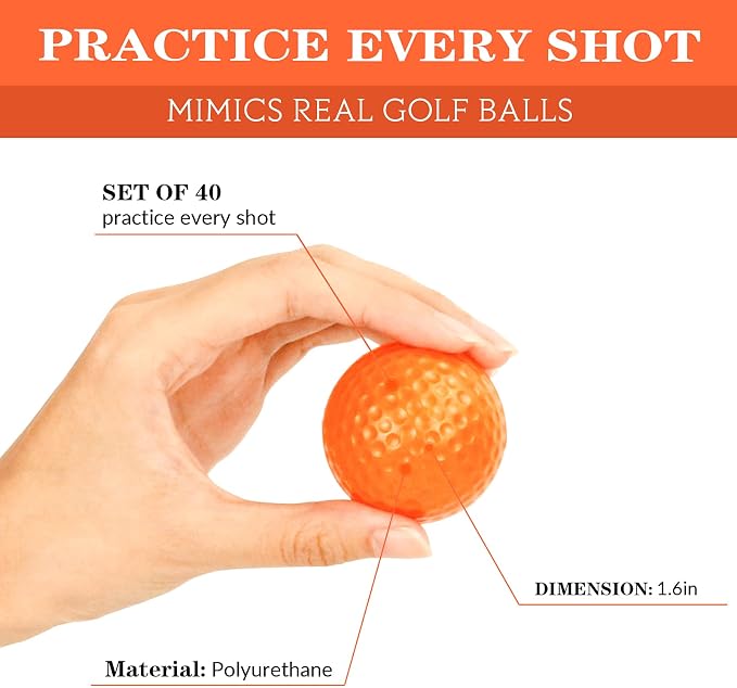 40 Pack Foam Golf Practice Balls - Image 3
