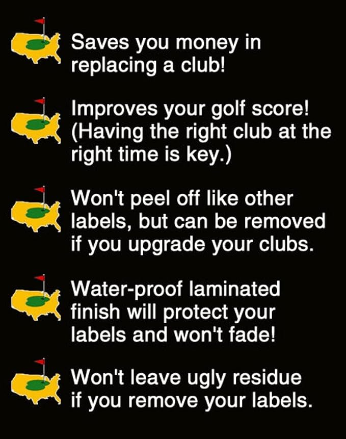 Golf Club Stickers Set of 17| Golf Gift - Image 5