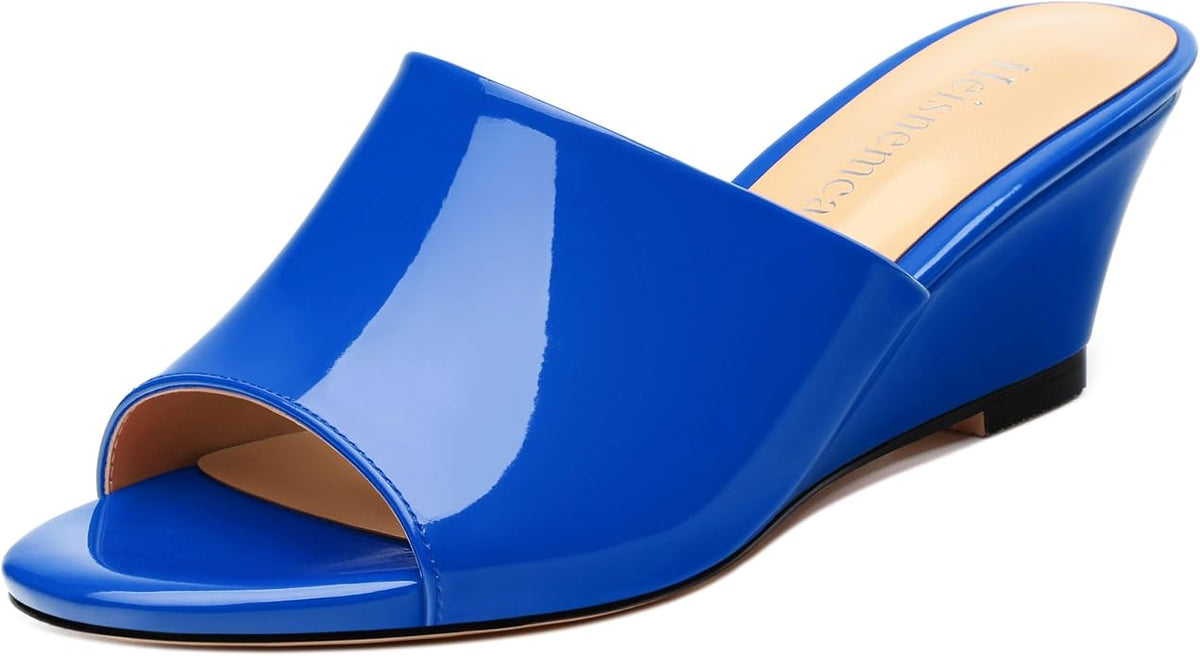 Wedge Sandals for Women Open Toe Wedge Heels Womens Matte High Heel Sandal by Heisnemca