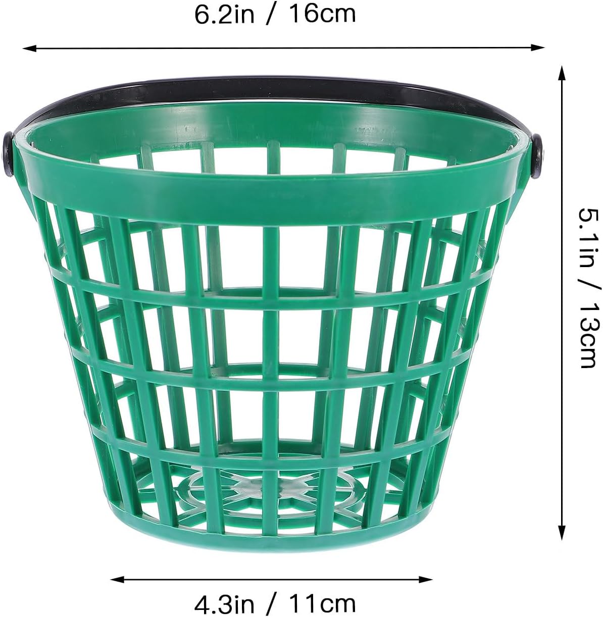 HOMSFOU Golf Ball Range Basket with Handle 1pc Golf Bucket Ball Holder Storage Basket Can Hold 25 Balls