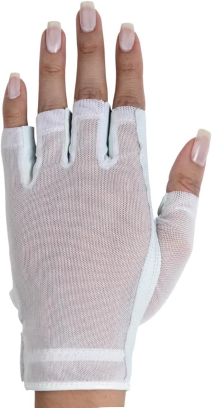 Solar Tan Women’s Half Golf Glove | SPF 10 UV-Filter Fabric, Breathable Cooling by LadyClassic