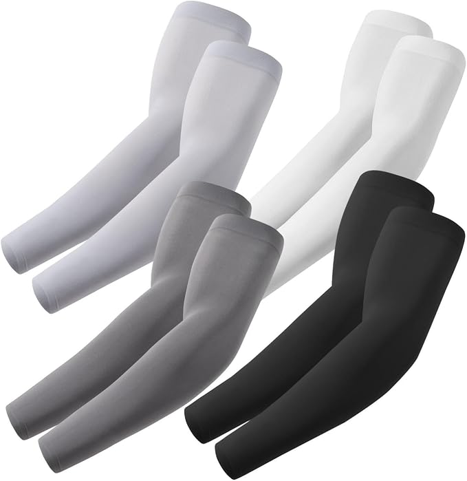 Arm Sleeves, Cooling UV Sun Protection Sports Compression by Roxun