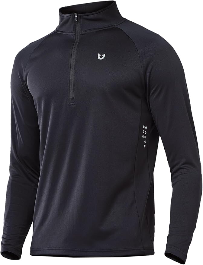 NORTHYARD Quarter Zip Pullover Men Running Shirt Long Sleeve Moisture Wicking by NORTHYARD